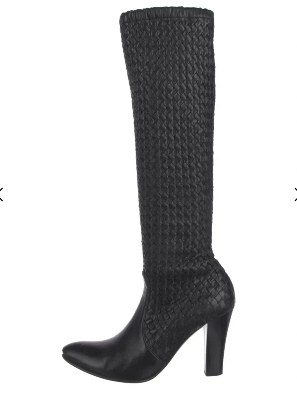 Bottega Veneta Black High-Heel Knee Boot